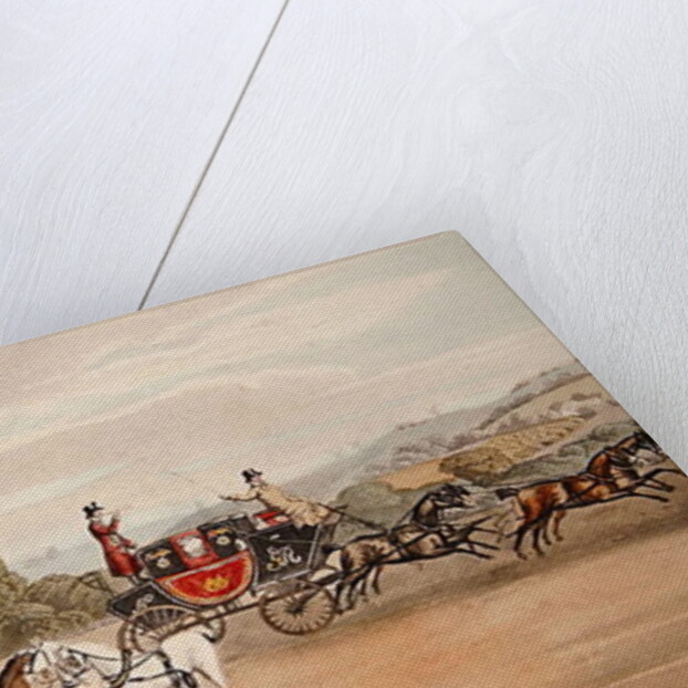 A London Mail and Stage Coach by Robert the Elder Havell