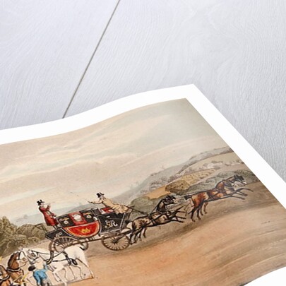 A London Mail and Stage Coach by Robert the Elder Havell