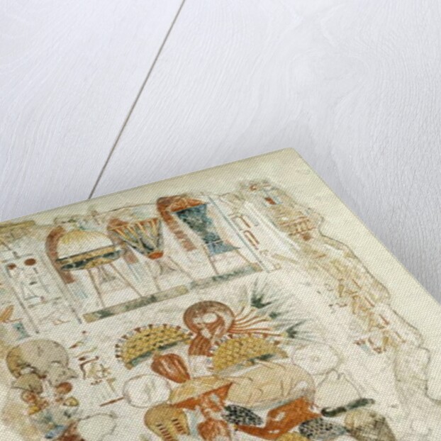 Nebamun receiving offerings from his son by Egyptian 18th Dynasty