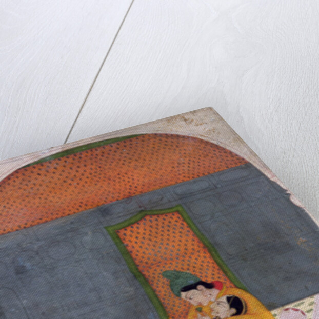 Lovers on a terrace, Garhwal, c.1780-1800 by Indian School