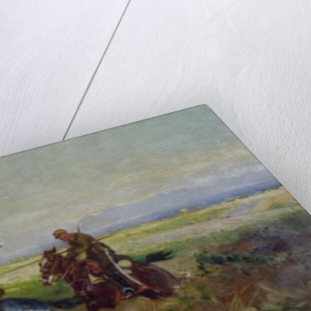 Polish Lancers attacking Russians, 1920 by Leonard Winterowski