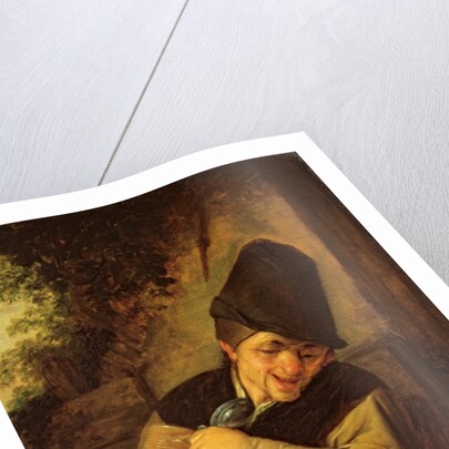 A Peasant Holding a Jug and a Pipe, c.1650-55 by Adriaen Jansz. van Ostade