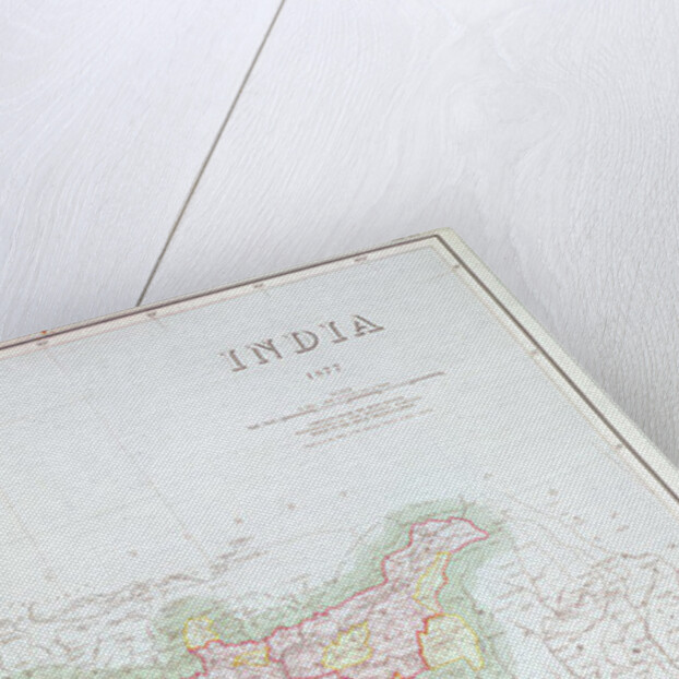 Map of India, 1877 by English School