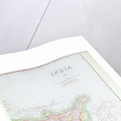 Map of India, 1877 by English School