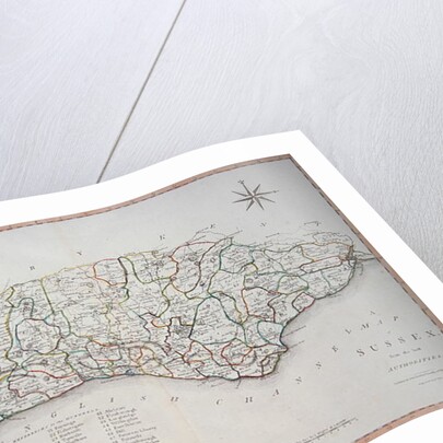 Map of Sussex, 26th March 1805 by John Cary