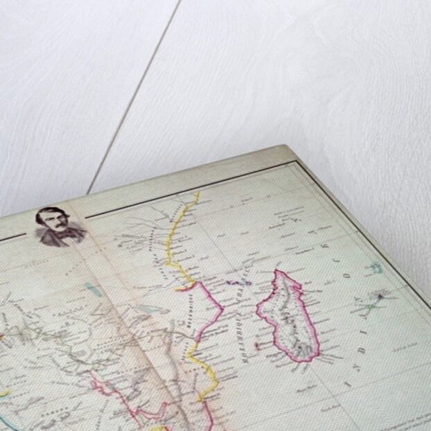 Map of South Africa illustrating Dr. Livingstone's discoveries by School English