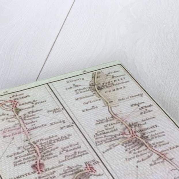 Great North Road out of London, 1st July 1790 by English School