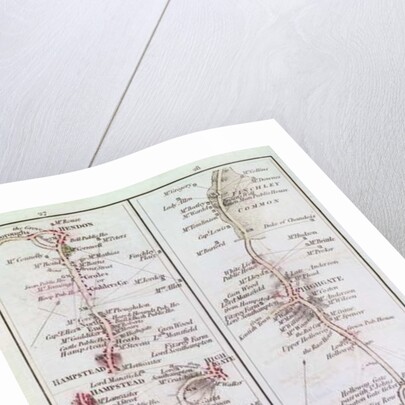 Great North Road out of London, 1st July 1790 by English School