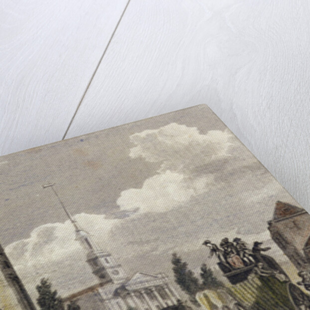 Entrance to London at Shoreditch Church, 1810 by Robert Blemell Schnebbelie