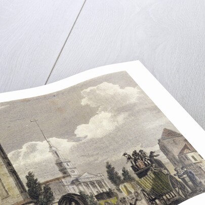 Entrance to London at Shoreditch Church, 1810 by Robert Blemell Schnebbelie