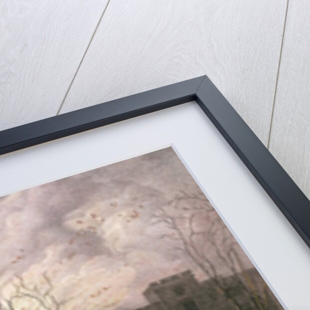 View of a fire at Whitehall Palace by School English