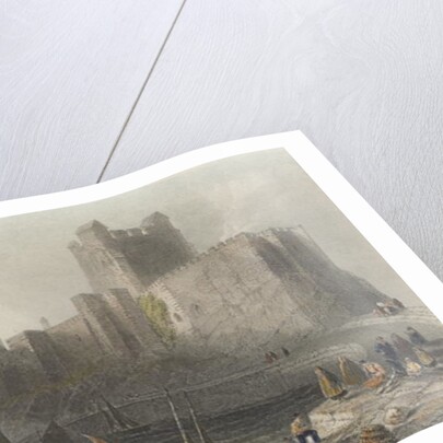 View of Carrifergus Castle by William Henry Bartlett