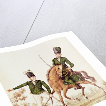 Man and Huzzar of the Queen's Rangers by School English