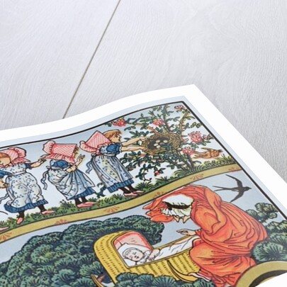 E-F,from an Alphabet based on Nursery Rhymes by Walter Crane