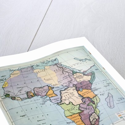 Map of Africa showing Treaty Boundaries, 1891 by English School