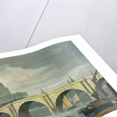South West view of St Pauls Cathedral and Blackfriars Bridge, 1810 by George Fennel Robson