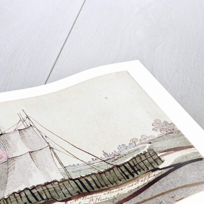 View of the Balloon in Newington Causeway, May 1785 by School English