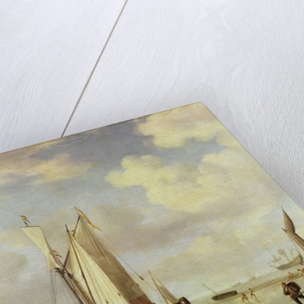 Dutch Vessels Inshore and Men Bathing, 1661 by Willem van de the Younger Velde