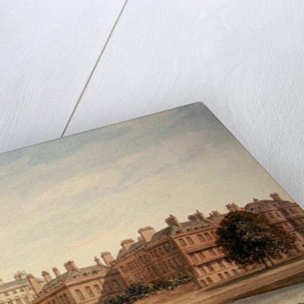 The Treasury and houses in Downing Street from St. James's Park by John Buckler