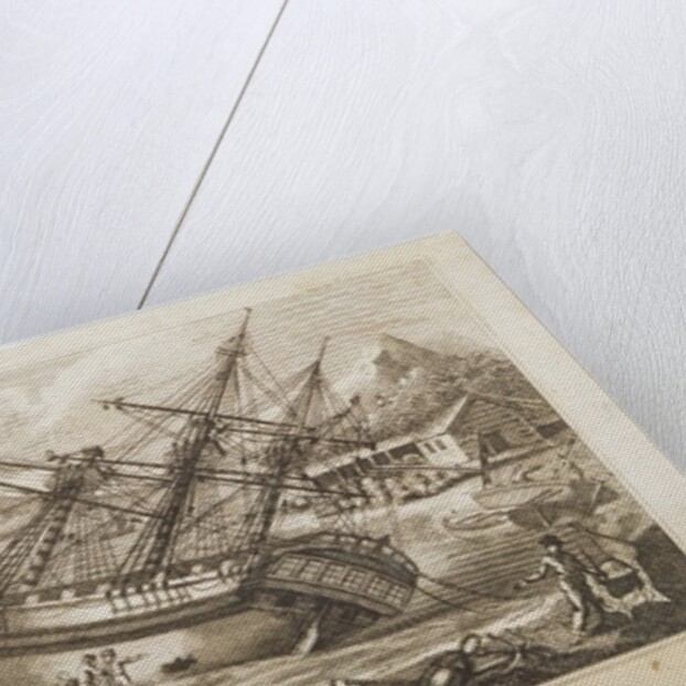 Repairing of Captain Cooks ship in Endeavour River by Anonymous