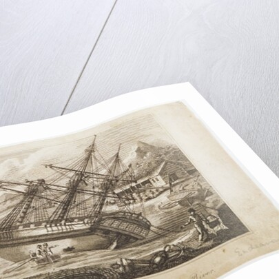 Repairing of Captain Cooks ship in Endeavour River by Anonymous