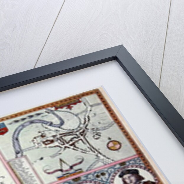 Map of Lancaster divided into hundreds, 1610 by English School