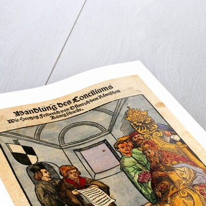 Frederick IV, Duke of Austria, declaring his fealty to the Emperor at the Council of Constance by Ulrich von Richental