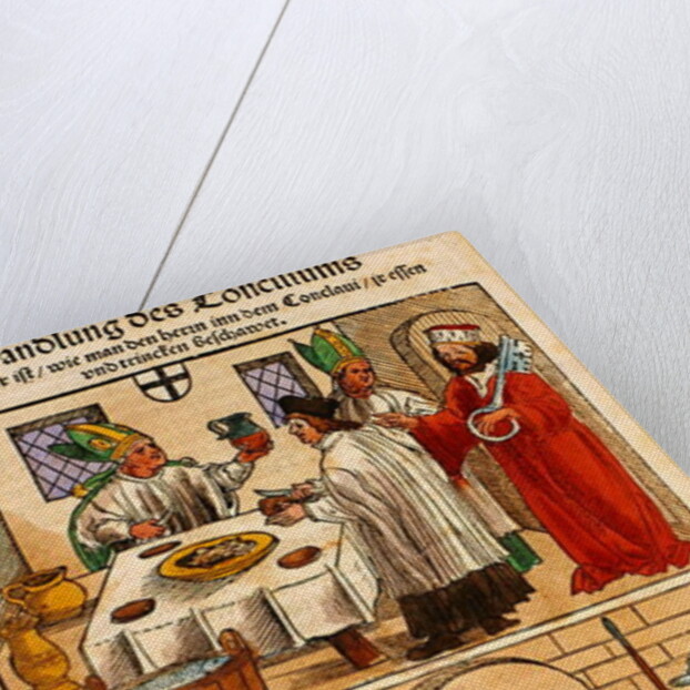 How the bread and wine were distributed to the people during the Council of Constance by Ulrich von Richental