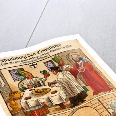 How the bread and wine were distributed to the people during the Council of Constance by Ulrich von Richental