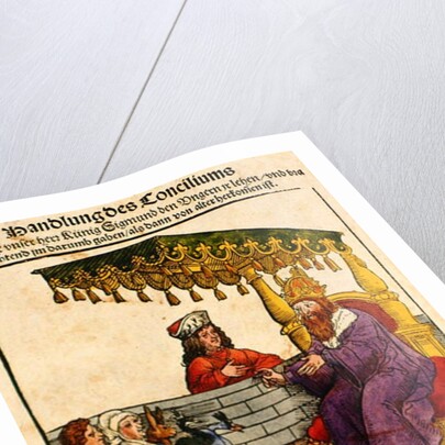 Sigismund performs his feudal duties at the Council of Constance by Ulrich von Richental