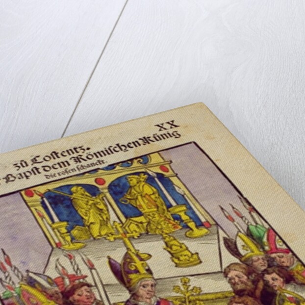 Pope Martin V gives Sigismund the symbolic gift of the Golden Rose at the Council of Constance by Ulrich von Richental