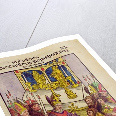 Pope Martin V gives Sigismund the symbolic gift of the Golden Rose at the Council of Constance by Ulrich von Richental