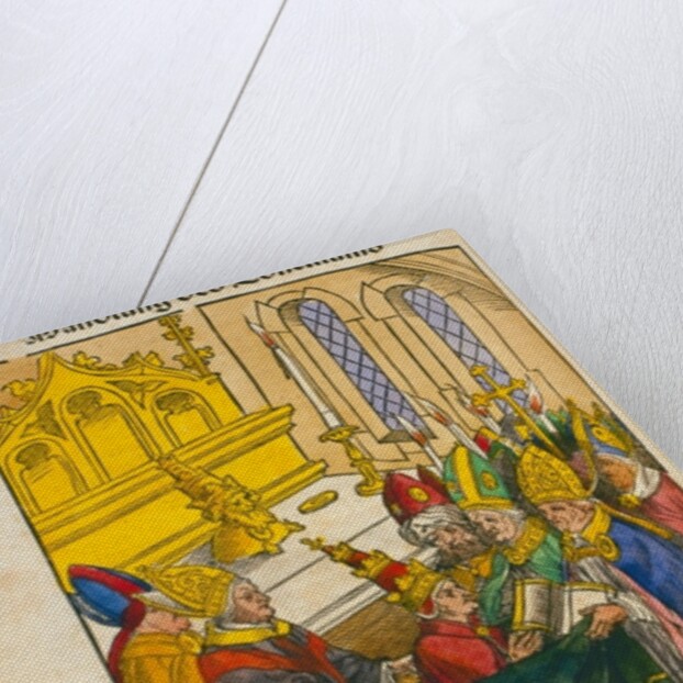Martin V is installed as Pope at the Council of Constance by Ulrich von Richental
