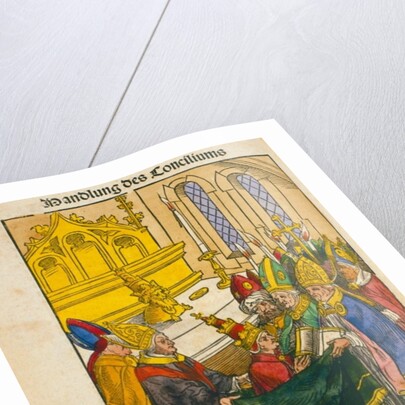 Martin V is installed as Pope at the Council of Constance by Ulrich von Richental
