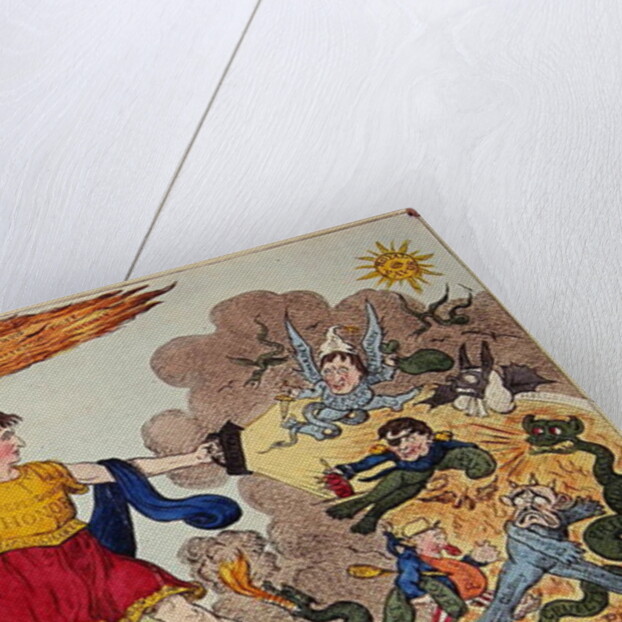 The Champion of Westminster, defending the People from Ministerial Imps and Reptiles, 1818 by Isaac Robert Cruikshank