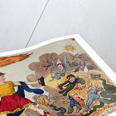 The Champion of Westminster, defending the People from Ministerial Imps and Reptiles, 1818 by Isaac Robert Cruikshank