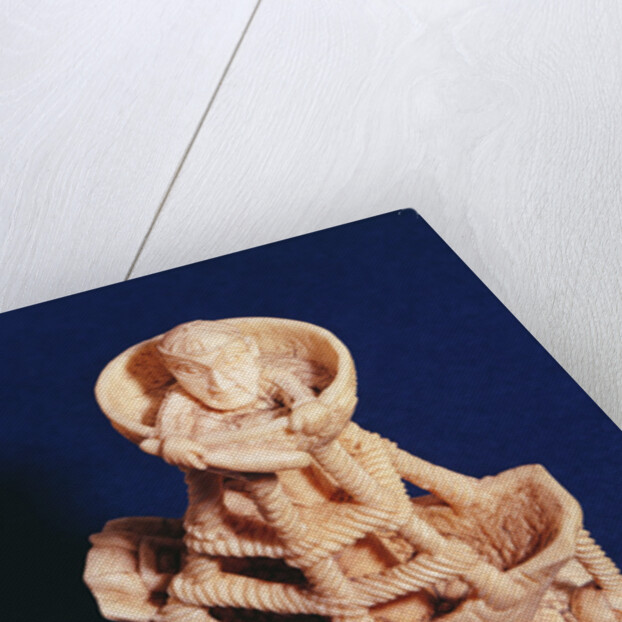 Top part of Salt Cellar by the Master of the Heraldic Ship, Nigeria, Bini-Portuguese, c.1525-1600 by Nigerian School