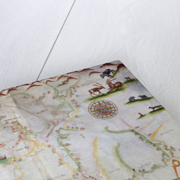 Pascatway River in New England, c.1660-85 by English School