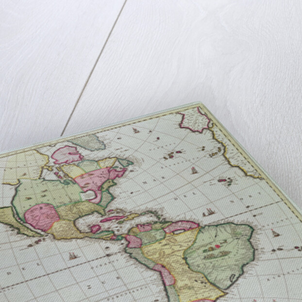 Novissima et Accuratissima Totius Americae Descriptio per N. Visscher, 1648 by Nicolaes Jansz (1586-1652) Visscher