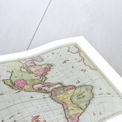 Novissima et Accuratissima Totius Americae Descriptio per N. Visscher, 1648 by Nicolaes Jansz (1586-1652) Visscher