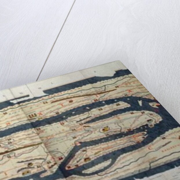 Italy, detail from a copy of the Peutinger Map, 1887 by Anonymous