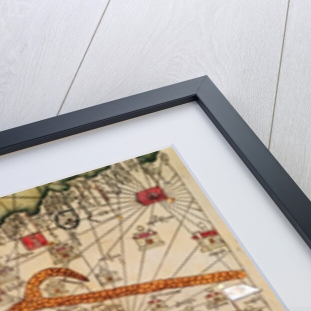 Detail of Copy of a Catalan Map of Europe and North Africa, presented to Charles V of France in 1381 by Abraham Cresques