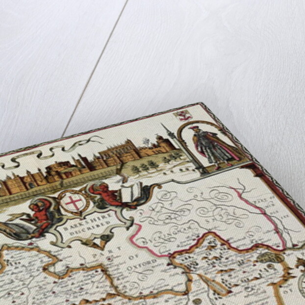 Berkshire, engraved by Jodocus Hondius from John Speed's Theatre of the Empire of Great Britain, pub. by John Sudbury and George Humble, 1611-12 by John Speed