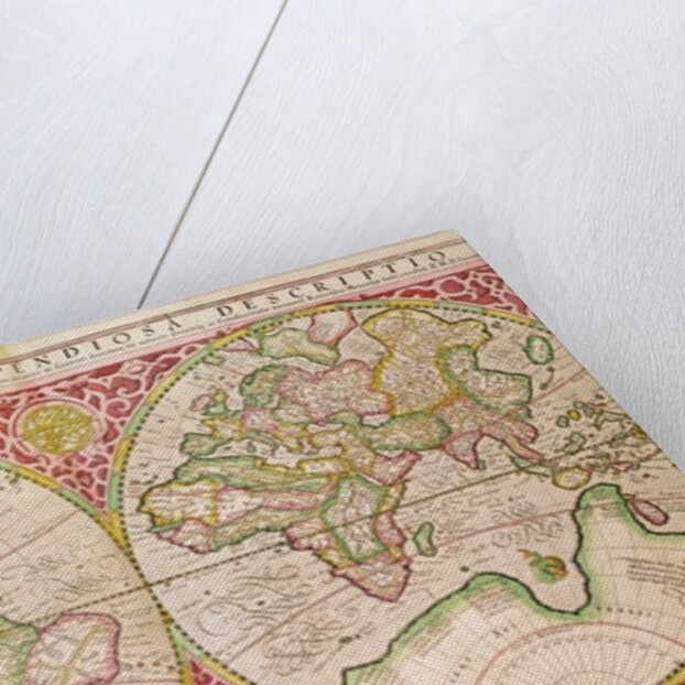 Double Hemisphere World Map, 1587 by Gerardus Mercator