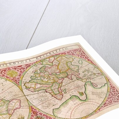 Double Hemisphere World Map, 1587 by Gerardus Mercator