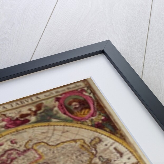 A New Land and Water Map of the Entire Earth, 1630 by Henricus Hondius