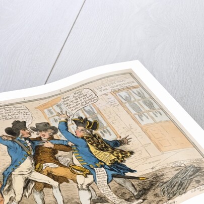 The Caneing in Conduit Street by James Gillray