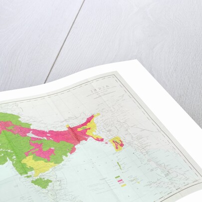 Map of India, showing the progress of the Imperial Surveys by English School