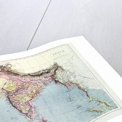 Map of India, published under the direction of Colonel H.R. Thuillier, R.E., Surveyor General of India, 1877 by English School