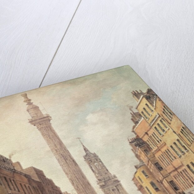 View of Fish Street Hill, Monument and St. Magnus the Martyr from Gracechurch Street, London, 1795 by William Marlow